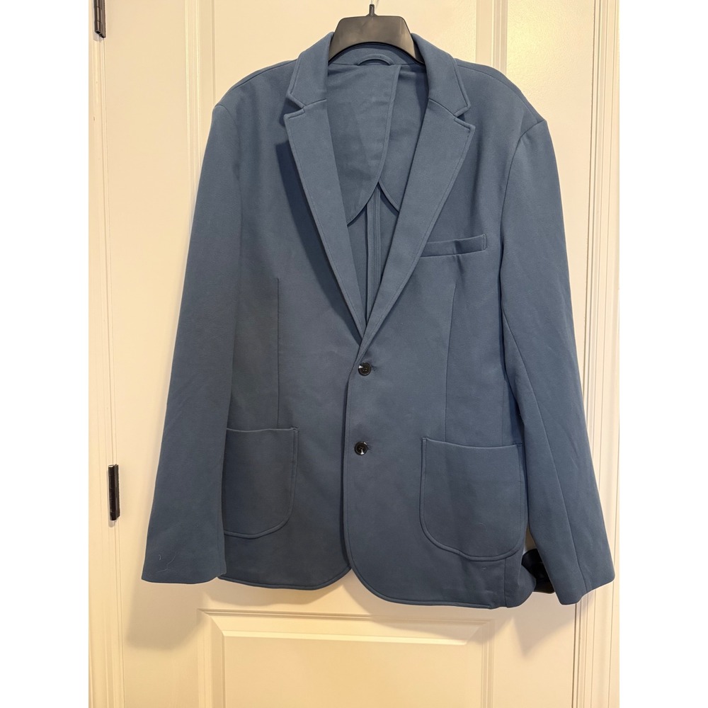 Artefact Knit Blazer Mens XL‎ Blue Excellent Stretch Jersey Unstructured Casual